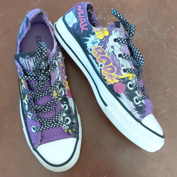 purple batman converse